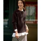 ニット セーター 「洗える」ラメウール ドルマンスリーブ ニット レディース