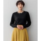 ニット セーター スパンコール ワイドリブ ニット レディース