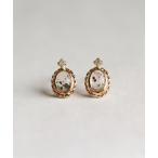 ピアス ドッティドピンククォーツ / ダイヤモンド ピアス | K10YG レディース