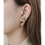 イヤリング メタルリボンモチーフイヤリング レディース