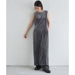 ワンピース Wai＋_「手洗い可能」ストレッチ ポリエステル ベロア ワンピース