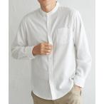 シャツ イージーケアフランネルバンドカラーシャツ メンズ
