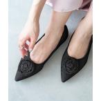 ショッピングローヒール パンプス ローズモチーフ ローヒール パンプス