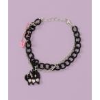 ブレスレット ABETTOR Y2K 小悪魔黒猫2連ブレスレッド レディース