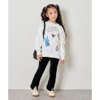 レギンス スパッツ コーデュロイ調スリットフレアレギンス キッズ 子供 女の子