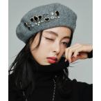 帽子 ベレー帽 「Narcissus」ビジューベレー帽 レディース