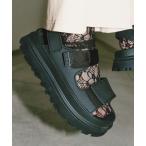 「UGG」 フラットサンダル 24.0cm ブラック レディース
