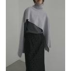 ショッピングケープ ニット セーター アシンメトリーケープ / Asymmetry Cape レディース