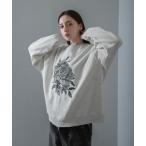 トレーナー スウェット 「24AW」フロント 薔薇 刺繍スウェット / フロント 花刺繍デザイン ロゴスウェット メンズ レディース