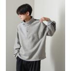 ショッピング薔薇 トレーナー スウェット 薔薇 刺繍 ハーフボタン スタンドネック スウェット メンズ レディース