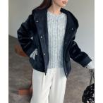 コート アウター ムートンZIPフードジャケット レディース