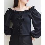 ショッピングオフショルダー tシャツ センターリボンオフショルダー レディース