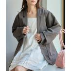 ジャケット テーラードジャケット 「裏地無し」フレンチツイルジャケット レディース