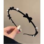 カチューシャ 「 Port / ポート 」 ベロア ミニ リボン カチューシャ