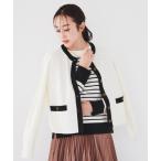 カーディガン ミラノリブ クルーネックニットカーディガン レディース