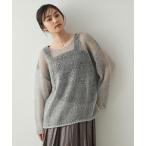ニット セーター キラキラシアーニット「洗濯機洗い可」 レディース