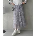 スカート 「6色展開」春大活躍！ チュール ワッシャー フリル ボリューム スカート