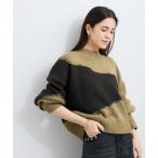 ニット セーター バイカラーニットプルオーバー レディース