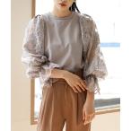 tシャツ ダンボールニット「レース切替プルオーバー」 レディース