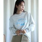 tシャツ カレッジロゴ長袖Tシャツ レディース