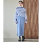 ショッピングニットワンピース ワンピース チュールレイヤードニットワンピース