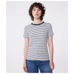 ショッピングモロッコ tシャツ ミニマリニエールクルーネック半袖Ｔシャツ レディース