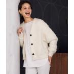  вязаный свитер альпака мохнатый V шея кардиган женский 