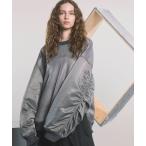 トレーナー スウェット 「UNISEX」Different Material Docking Prime-Over Crew Neck Pullove