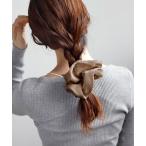 シュシュ サテン調アンバランスシュシュ