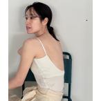 インナーシャツ 肌着 Ｕバックオープンキャミ（カップ付き） レディース