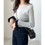 ニット セーター 袖フリルニットソー レディース
