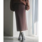 ショッピング裏起毛 スカート 裏起毛タイトニットスリット入りスカート