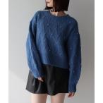 ニット セーター パール＆ケーブルニットプルオーバー レディース