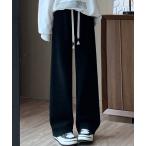 パンツ 裏起毛 ソフト イージー ワイド パンツ レディース
