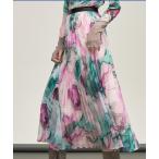 ショッピング柄 スカート CASANE（カサネ）別注柄プリーツスカート