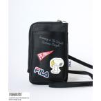 ポーチ FILA×PEANUTSコラボ スヌーピーキャラクターワッペン スマホショルダーバッグバッグ/ミニショルダー レディース メンズ