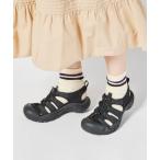 「KEEN」 フラットサンダル 24cm ブラック×ブラック レディース