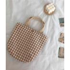 トートバッグ Liaa/ギンガムチェック ミニトートバッグ A18460 レディース