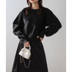 ショッピング長袖 ニット セーター ボリュームスリーブダンボールショートニットプルオーバー レディース