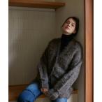 ニット セーター ロングシャギーニットカーディガン レディース