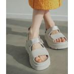 「UGG」 フラットサンダル 22cm ライトグレー レディース
