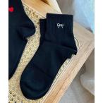 靴下 WEGO/モチーフ刺繍アンクル底パイルソックス レディース