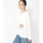 tシャツ リンクルジャガードボートネックプルオーバー「プラスサイズあり」 レディース