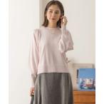 ショッピングスパンコール ニット セーター ELENAスパンコールバックパール ニット レディース