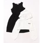 アンサンブル  PINKHUNT ピンクハント ショート丈パーカーセット ワンピース 9968K キッズ 子供服 女の子