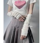 ショッピングアームウォーマー アームカバー 「urge select」レースアップ ニット アームウォーマー レディース