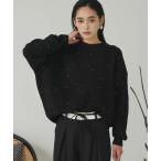 ニット セーター スパンコールラメニット レディース