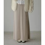 スカート マキシ丈ベロアIラインスカート