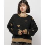 ニット セーター ハートジャガードニットプルオーバー レディース