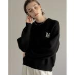ニット セーター 「2024-25 WINTER COLLECTION」「MEISM by Re_EDIT」ビジューエンブレムニットトップス レディー